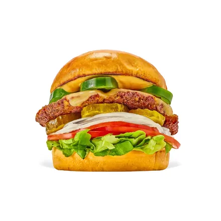 Gourmet burger styled and lit, food photography by lightwrk, Toronto