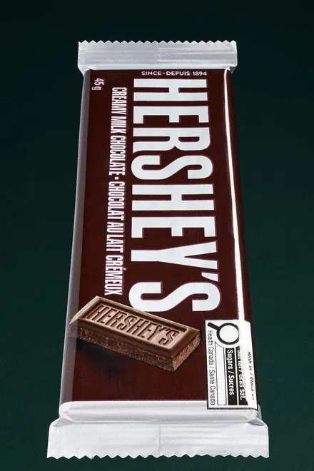Hershey’s chocolate bar photographed as a clean product shot, product photography Toronto